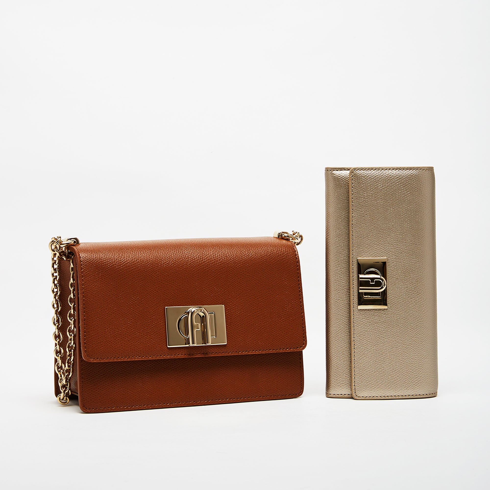 Furla 1927 Mini Crossbody Bag with Continental Wallet Combo Mars Champagne Mini One Size