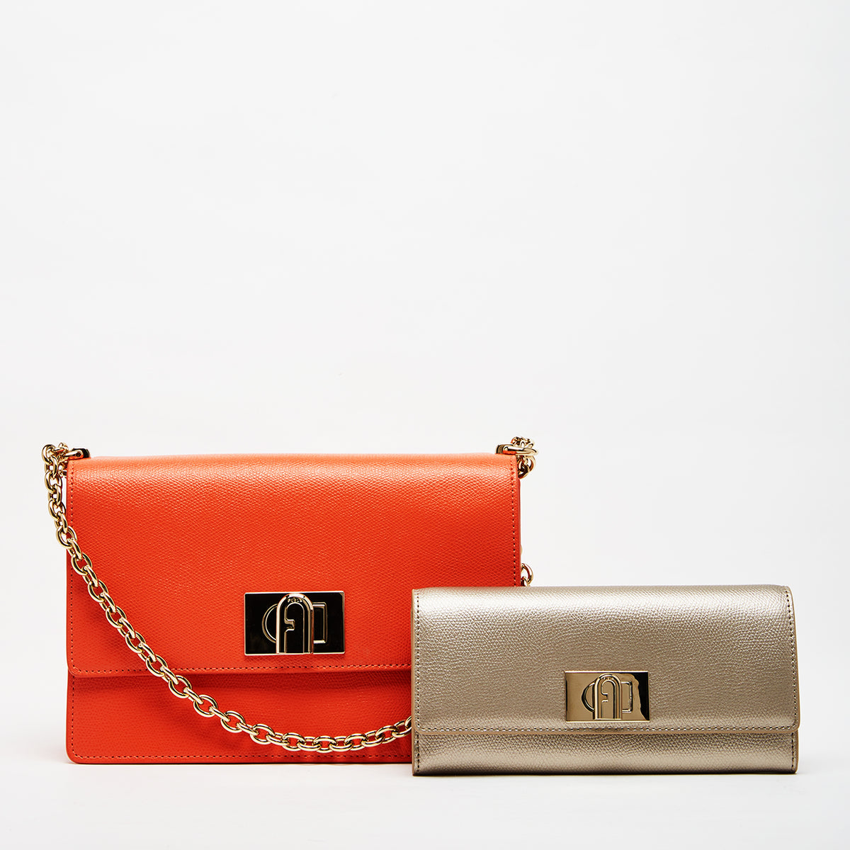 Furla 1927 Crossbody Bag with Continental Wallet Combo Clivia Champagne S One Size