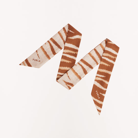 Furla Metropolis Bandeau Scarf Cognac H 6x100