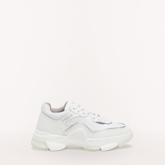 Furla WonderLace-Up T.40 Sneaker Talco/Argento