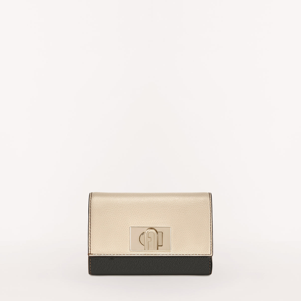 Furla 1927 Compact Wallet, Per+Nero+Salvia, Ares Block