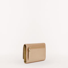 Furla 1927 Compact Wallet, Champagne, Ares Metal
