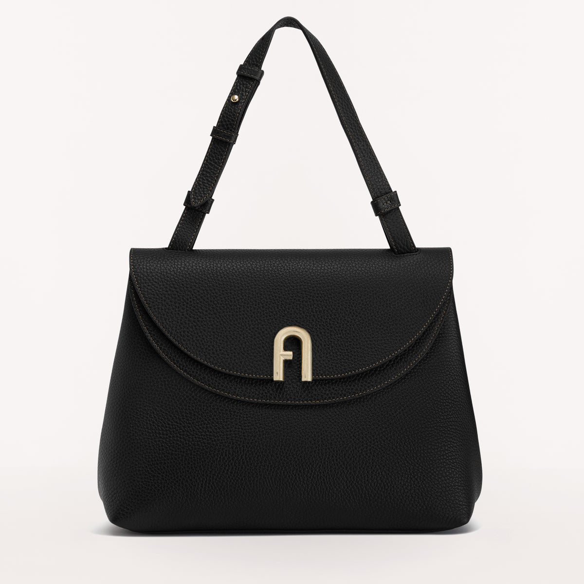 Furla Primula Top Handle, Nero, Vitelo St. Daino