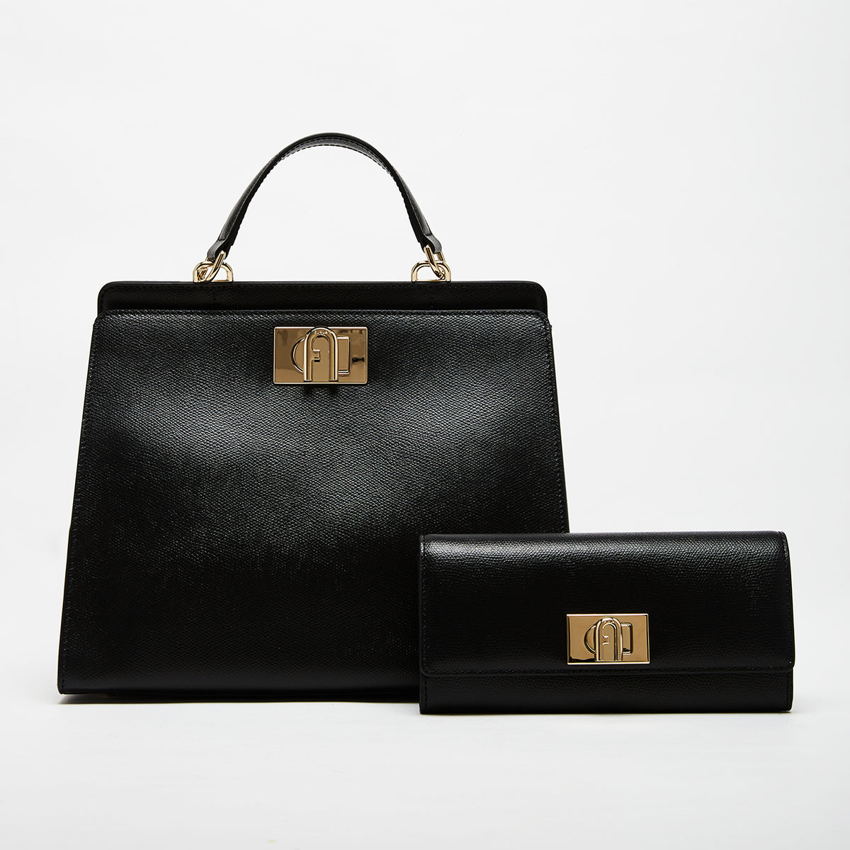 Furla 1927 Top Handle Bag with Continental Wallet Combo Nero Nero M One Size