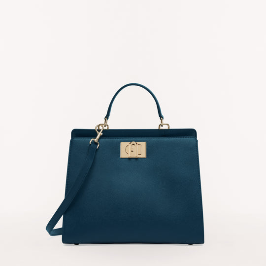 Furla 1927 Top Handle Bag Blu Jay M
