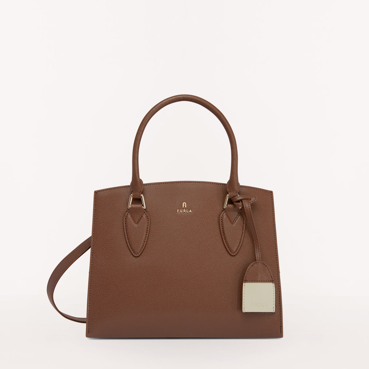 Furla Magnolia Tote, Pra+Cilie+Marmo, Vit Mil Kng Blk