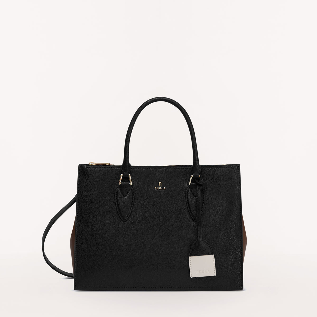 Furla Magnolia Tote, Nero+Pra+Perla, Vit Mil Kng Blk