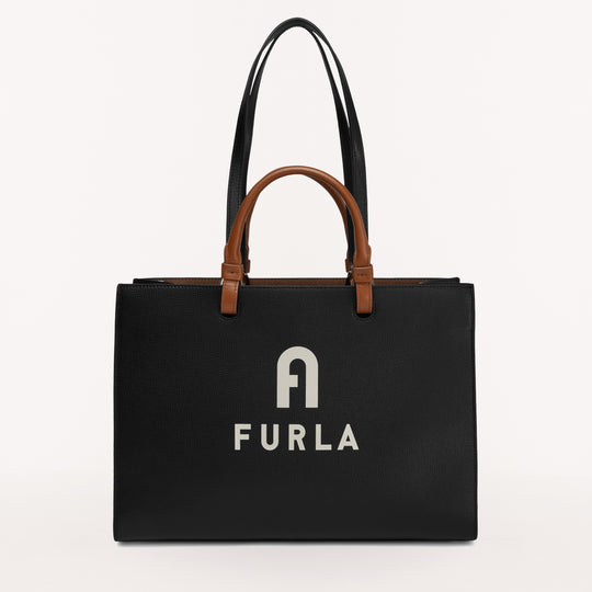 Furla Varsity Style Tote Bag Nero Perla E L