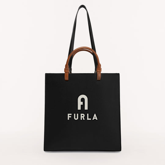 Furla Varsity Style Tote Bag Nero Perla E L