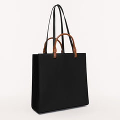 Furla Varsity Style Tote Bag WB00728 Nero & Perla E L