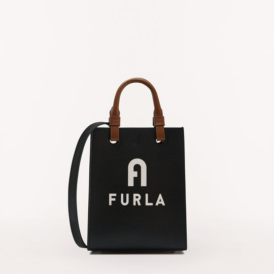 Furla Varsity Style Tote N/S Wb00729 Mini Nero Perla E Nero Perla E Mini