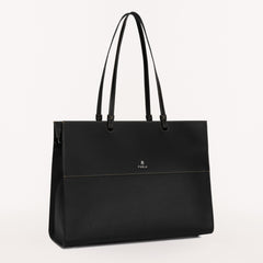 Furla Varsity Style Tote, Nero, Vit Kng Vit Erc