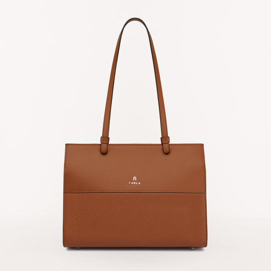 Furla Varsity Style Tote Cognac H M