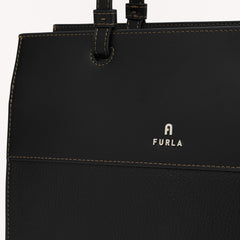 Furla Varsity Style Tote, Nero, Vit Kng Vit Erc