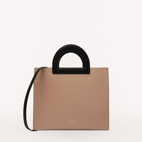 Furla Dara Tote Bag Greige/Nero M