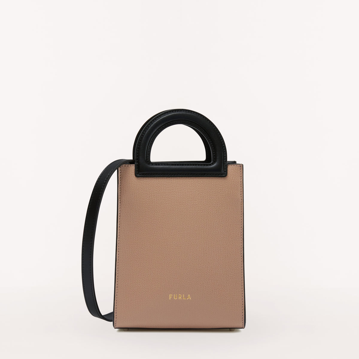 Furla N/S Dara Tote Bag Greige/Nero Mini WB00762 WB00762BX18001714S1007
