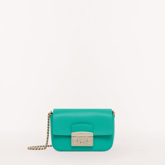Furla Metropolis Detachable Flap Crossbody Bag Emerald Mini
