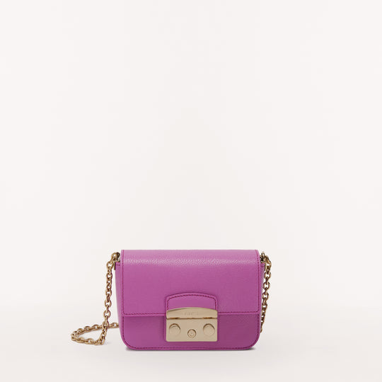Furla Metropolis Detachable Flap Crossbody Bag Violet Mini