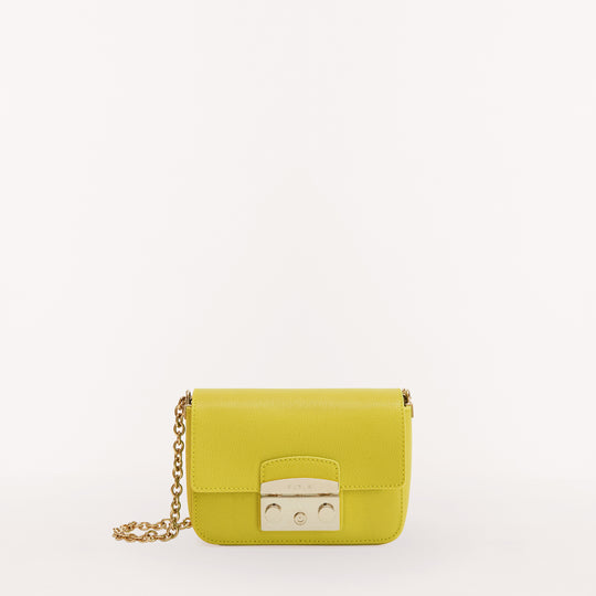 Furla Metropolis Detachable Flap Crossbody Bag Canary Mini
