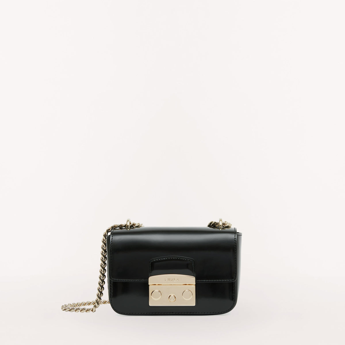 Furla Metropolis Crossbody, Nero, Vitelo Spazolto