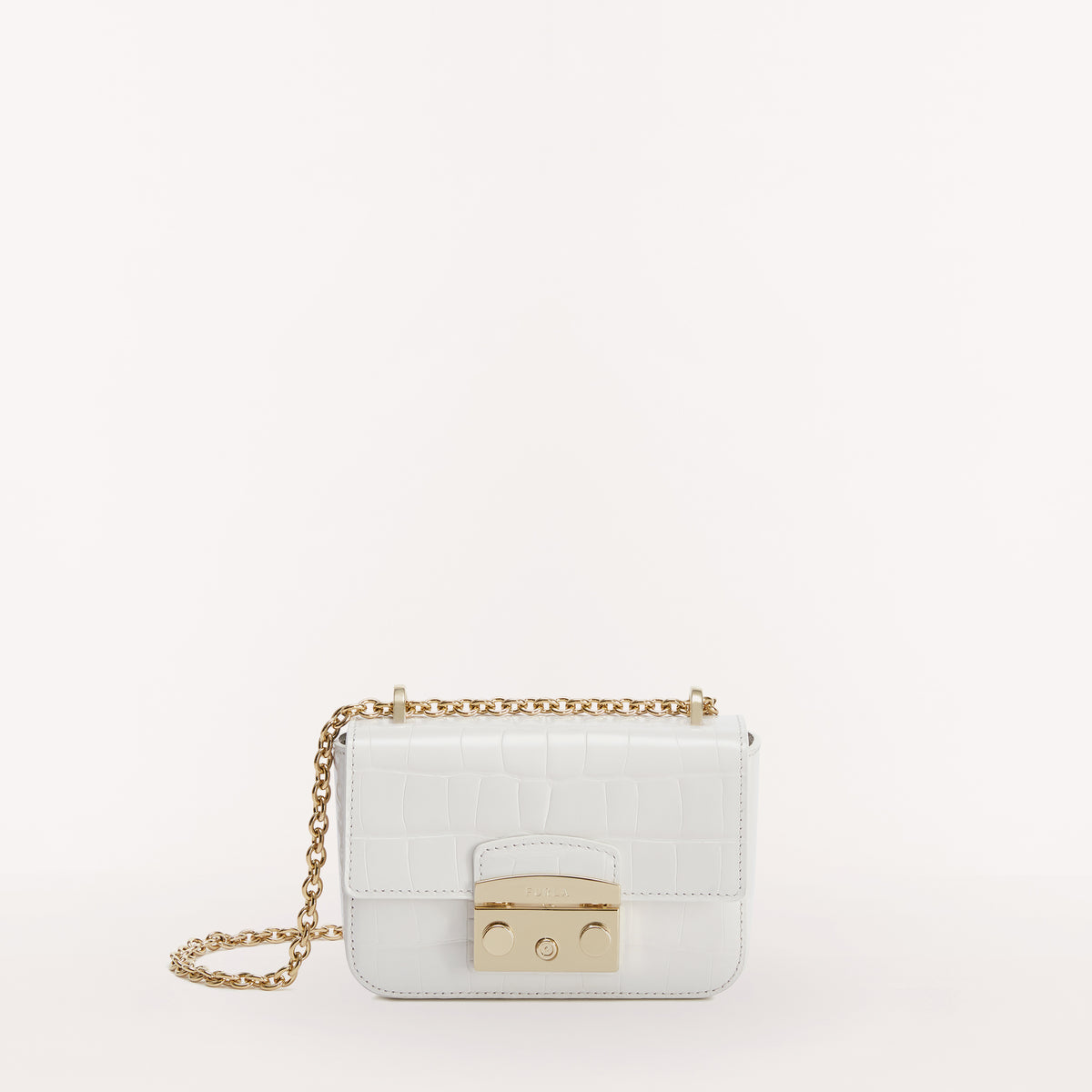Furla Metropolis Crossbody, Marshmallow, Vit Cocco Bombe