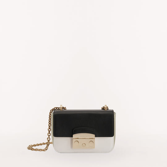 Furla Metropolis Crossbody Bag Nero/Perla/Marm Mini