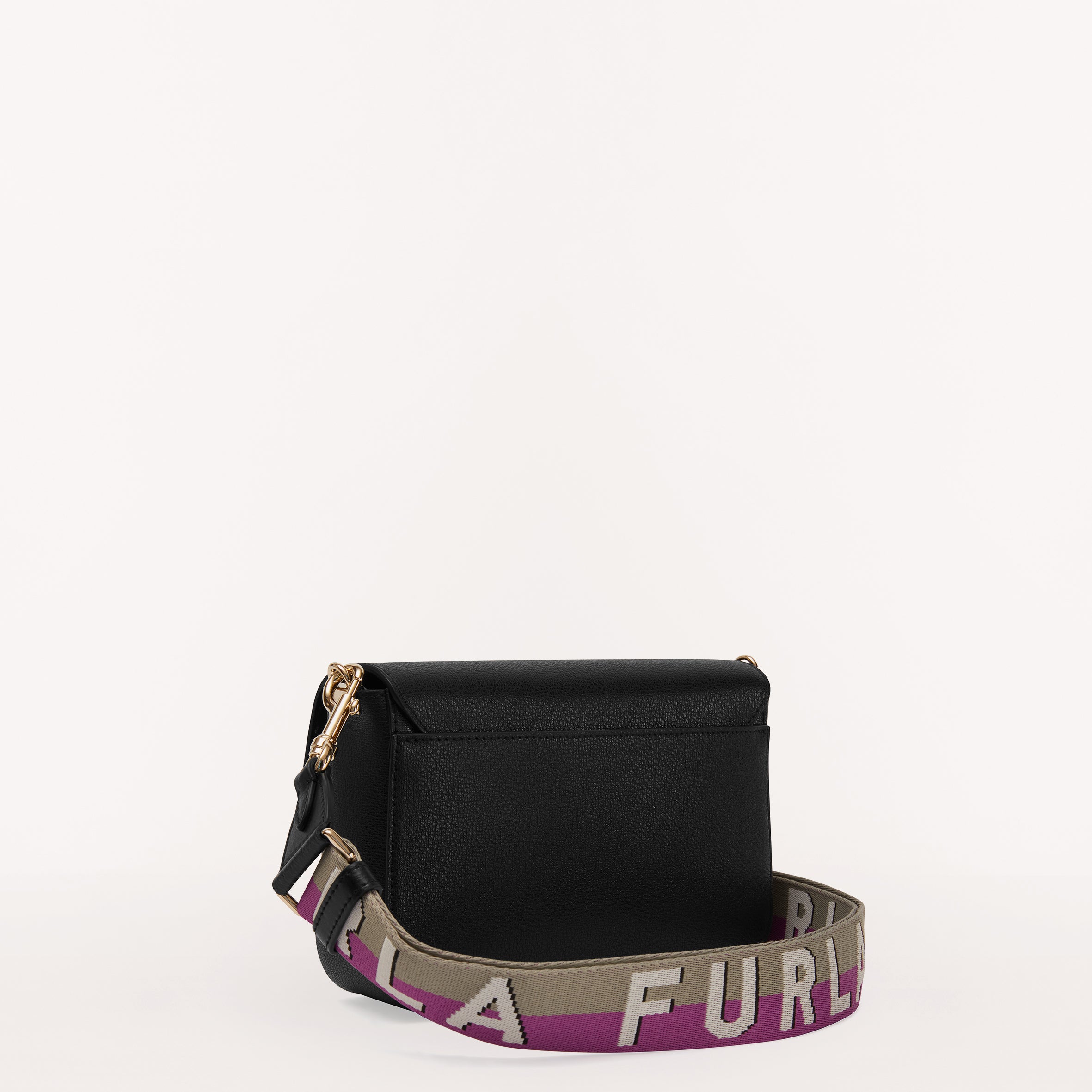 Furla Metropolis Webbing Strap Crossbody Bag Ner/Marm/Violet S WB00838 WB00838BX00061914S1007