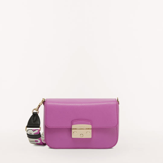 Furla Metropolis Webbing Strap Crossbody Bag Violet/Marmo S