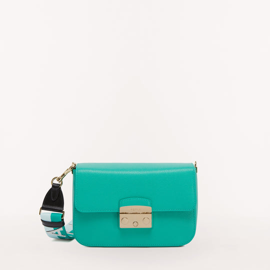 Furla Metropolis Webbing Strap Crossbody Bag Emrald/Minty S
