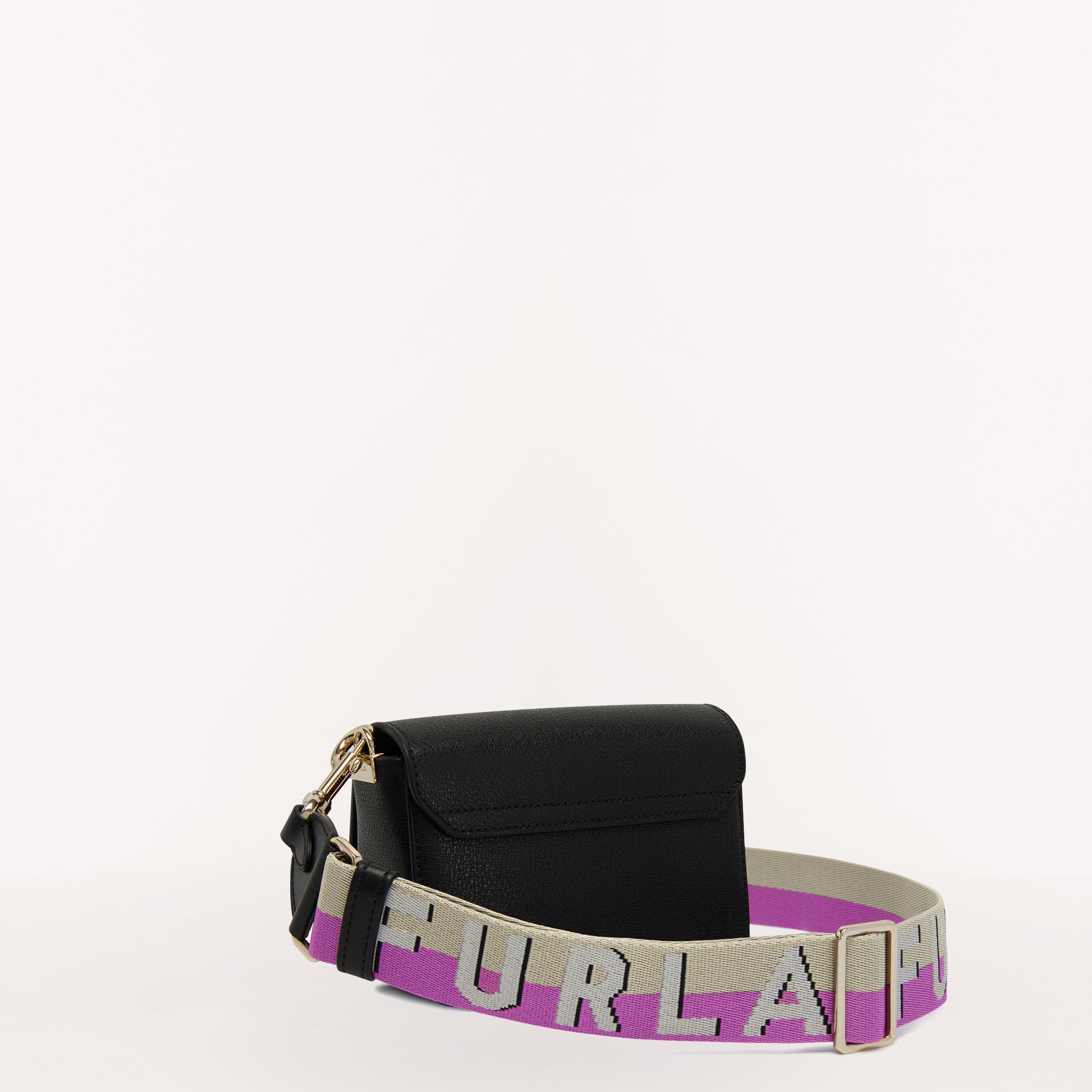 Furla Metropolis Webbing Strap Crossbody Bag Ner/Marm/Violet Mini WB00839 WB00839BX00061914S1007