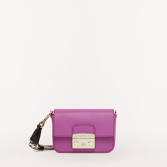 Furla Metropolis Webbing Strap Crossbody Bag Violet/Marmo Mini