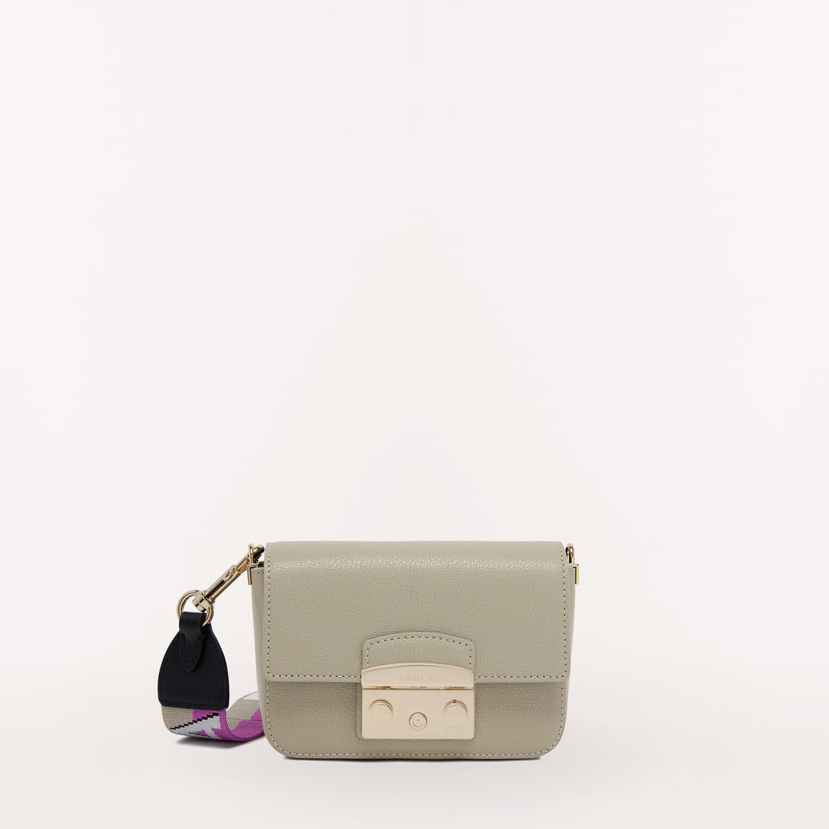 Furla Metropolis Webbing Strap Crossbody Bag Marmo/Violet Mini WB00839 WB00839BX00061917S1007
