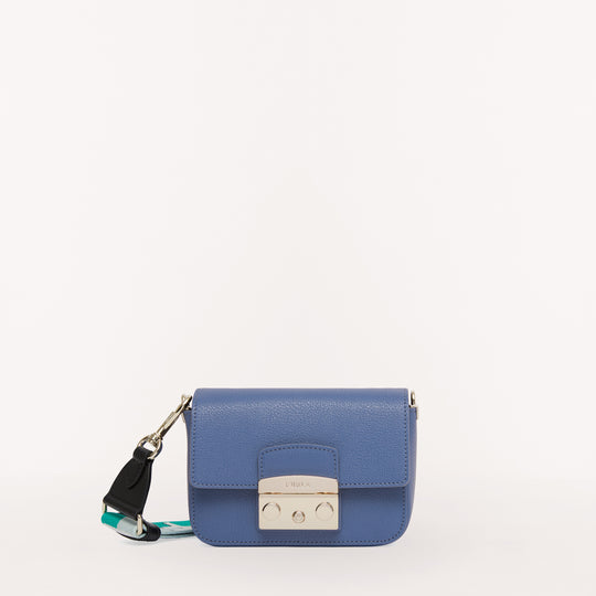 Furla Metropolis Webbing Strap Crossbody Bag Ond/Minty/Emrld Mini