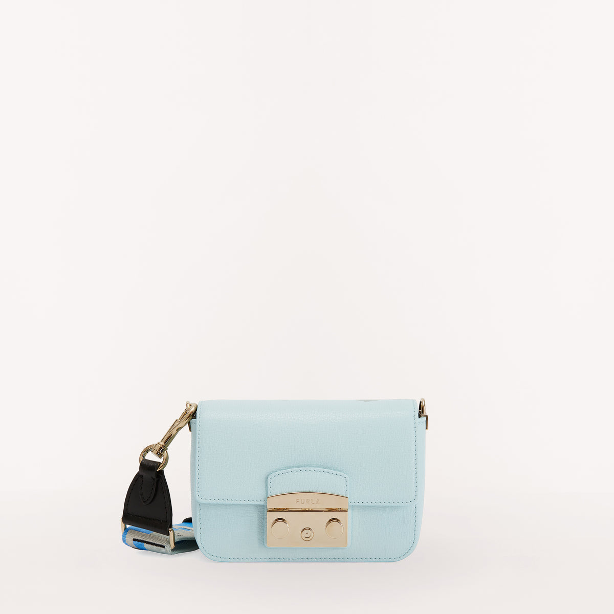 Furla Metropolis Webbing Strap Crossbody Bag Minty/Cerulean Mini WB00839 WB00839BX00062007S1007