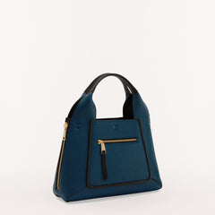 Furla Gilda Tote Bag w/ zip Pocket Blu Jay/Nero M WB00844 WB00844BX02711800S1007