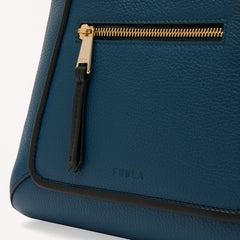 Furla Gilda Tote Bag w/ zip Pocket Blu Jay/Nero M WB00844 WB00844BX02711800S1007
