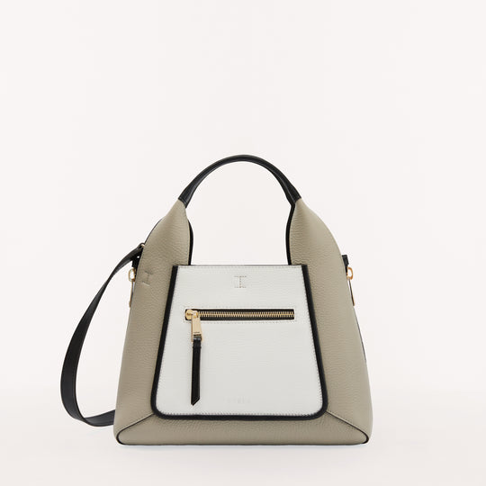 Furla Gilda Tote Bag w/ zip Pocket Mar/Marmlw/Ner M