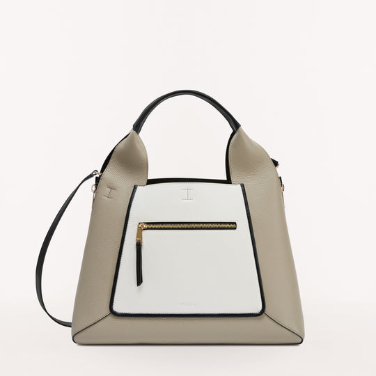 Furla Gilda Tote W/Zip Pocket Mar Marmlw Ner L