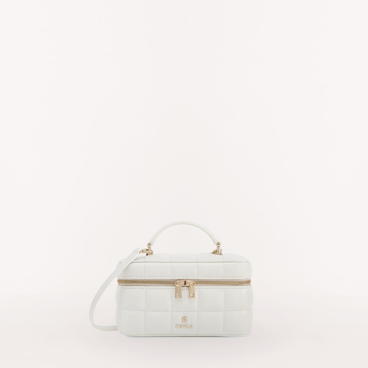 Furla Camelia Vanity Case, Marshmallow, Nap Brn Tra Chk