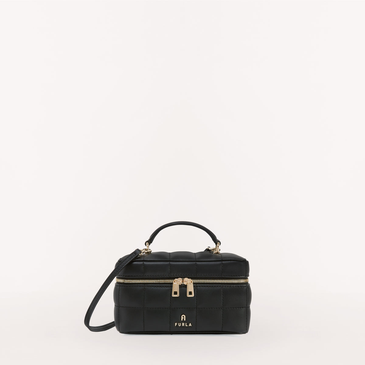 Furla Camelia Vanity Case, Nero, Nap Brn Tra Chk