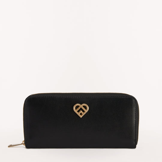 Furla My Joy Zip Around Slim Wallet Nero XL