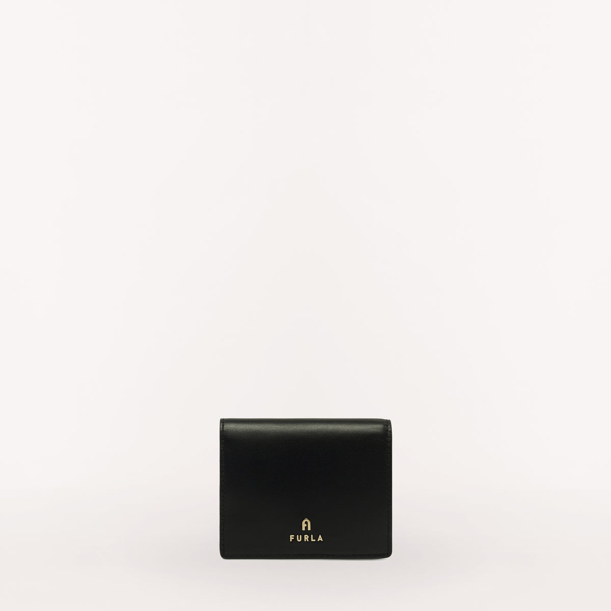 Furla Camelia Compact Wallet Bifold Coin, Nero, Vitello Roma