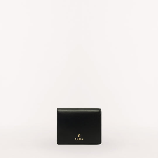 Furla Camelia Compact Wallet Bifold Coin Nero S