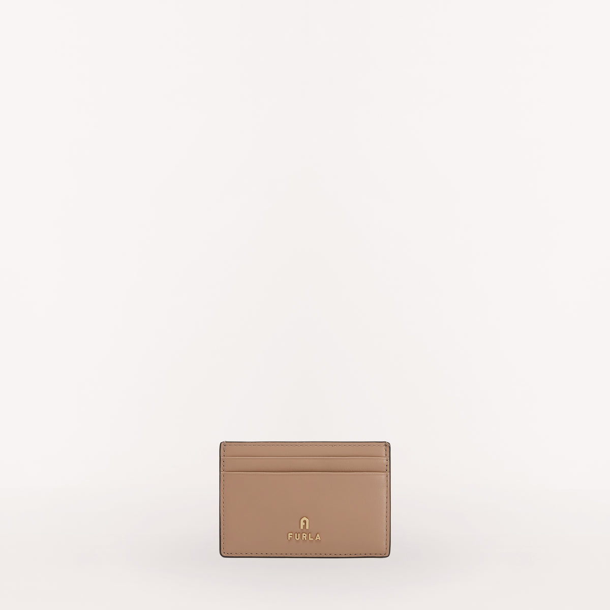 Furla Camelia Card Case, Greige, Vitello Roma