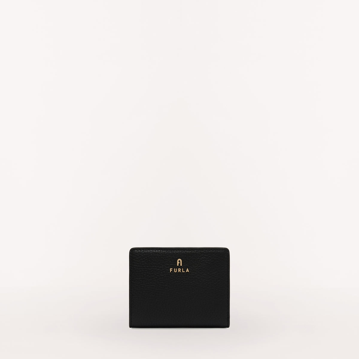 Furla Camelia Compact Wallet Zip, Nero, Vitelo St. Ercle