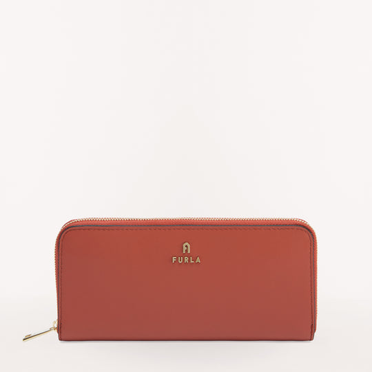 Furla Camelia Zip Around Slim Wallet Cannella XL