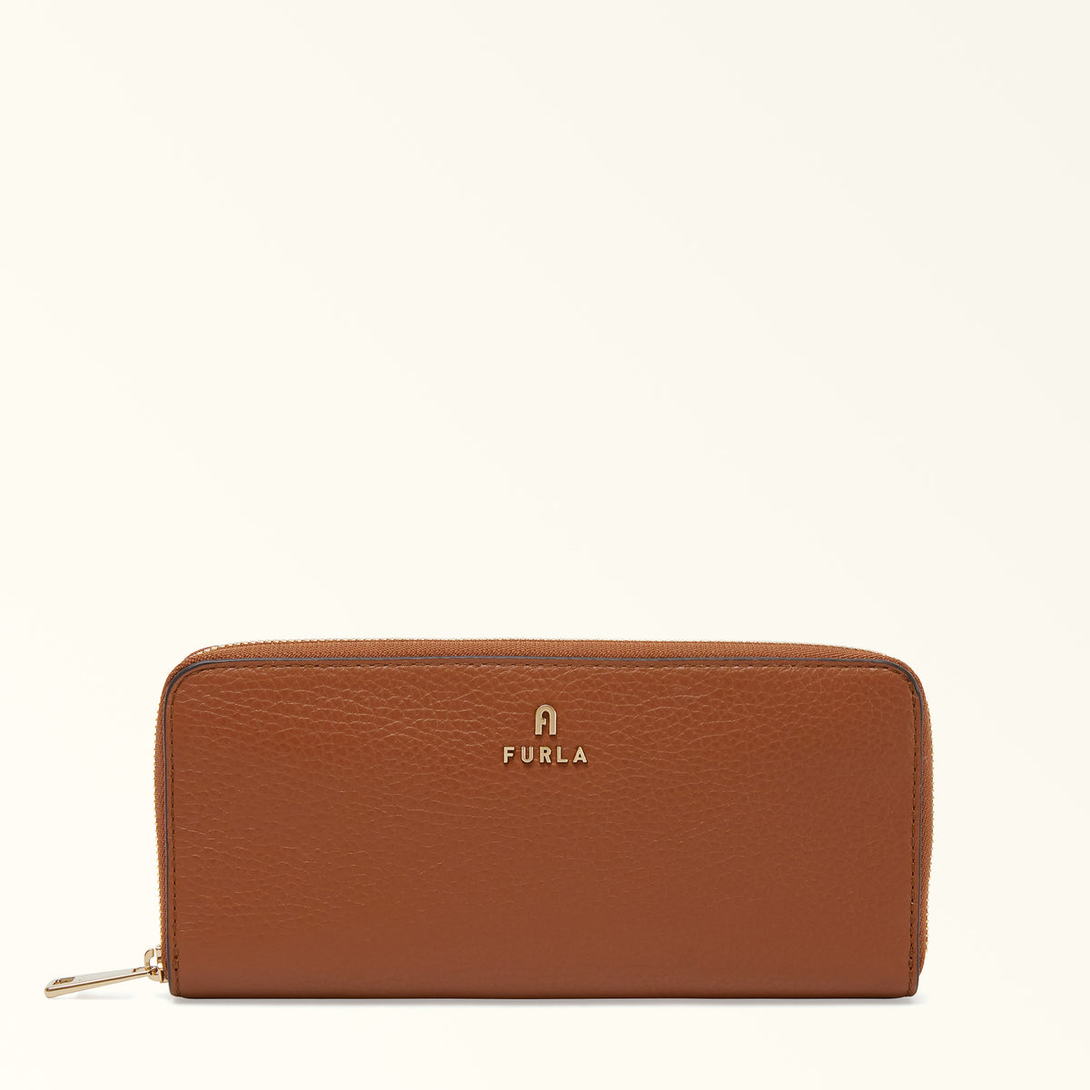 Furla Camelia zip Around Slim Wallet Cognac h XL WP00313HSF00003B001007