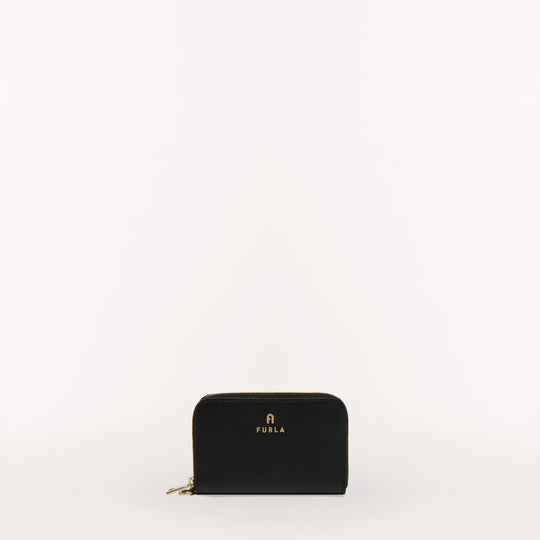 Furla Camelia Zip Around Card Case Nero S