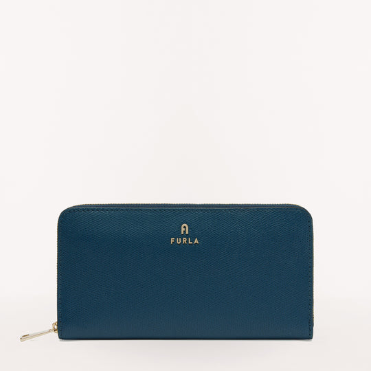 Furla Camelia Zip Around Blu J Greigeint Xl