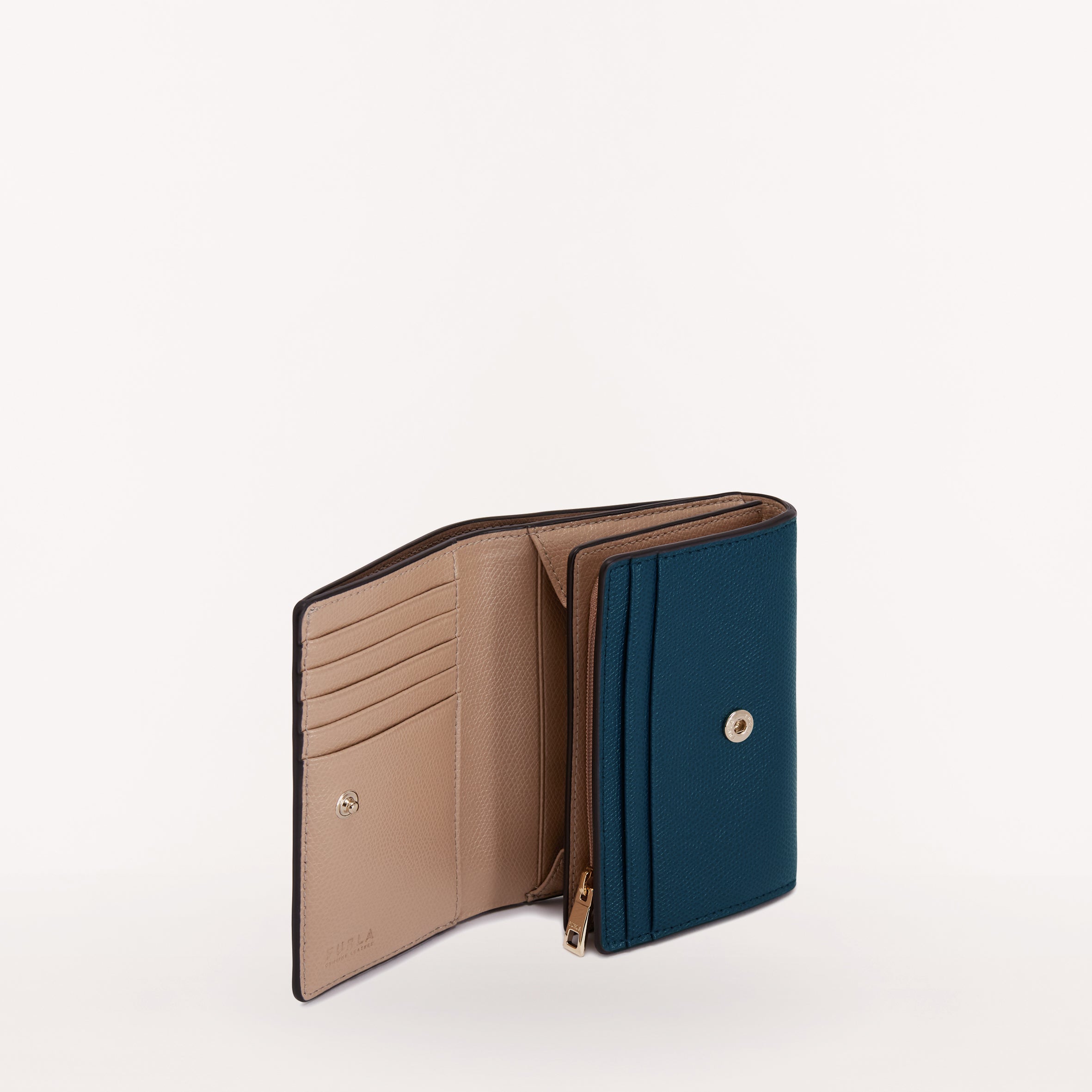Furla Camelia Compact Wallet Flap, Blu J+Greigeint, Ares